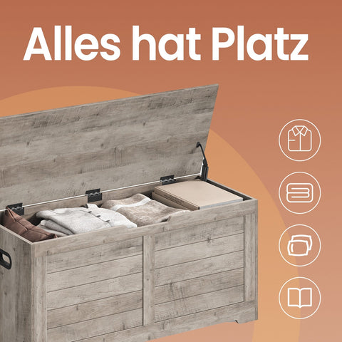 Rootz Shoe Bench - Entryway Storage - Footwear Organizer - Compact Seating - Grey - 40 x 100 x 46 cm