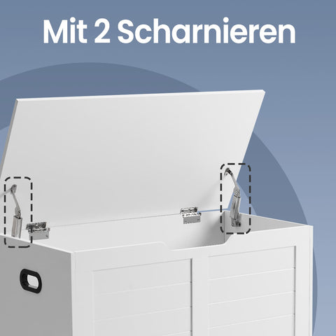 Rootz Shoe Bench - Bench with Storage Space - Seat Chest with 2 Safety Hinges - Organize Efficiently - 40cm x 80cm x 46cm