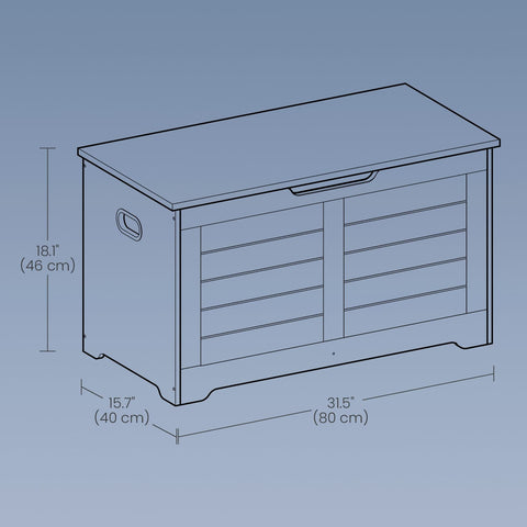 Rootz Shoe Bench - Bench with Storage Space - Seat Chest with 2 Safety Hinges - Organize Efficiently - 40cm x 80cm x 46cm