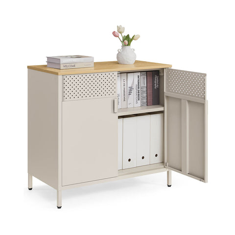 Rootz Storage Cabinet - Organizer Unit - Shelving Space - Durable Design - 40cm x 80cm x 76cm