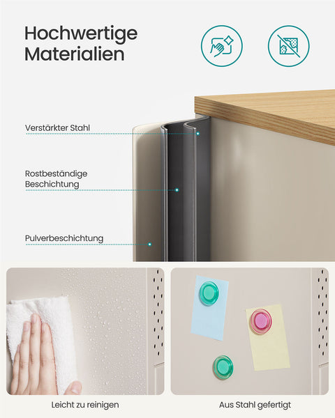 Rootz Storage Cabinet - Organizer Unit - Shelving Space - Durable Design - 40cm x 80cm x 76cm