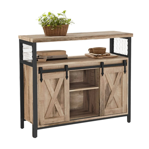 Rootz Sideboard - Kitchen Cabinet - Storage Cabinet - Durable Steel Frame - 33cm x 100cm x 80cm