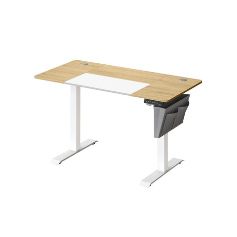 Rootz Elektrisch sta-bureau - Verstelbaar bureau - Zit-sta bureau - Spaanplaat stalen frame - Pastelgeel-basis wit - 60 cm x 120 cm x (72-120) cm - 1,5 cm tafelblad - 25,5 kg Gewicht - 80 kg Maximaal laadvermogen