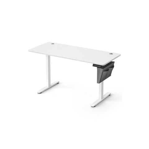 Rootz Electric Desk - Standing Desk - Adjustable Height Desk - Particle Board & Steel - 60cm x 140cm x (72-120cm) - Cloud White