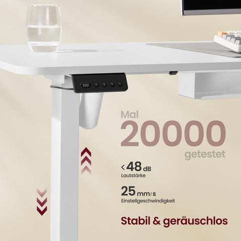 Rootz L-Shaped Desk - Office Desk - Workstation - Charging Station - 140 x 160 x (72–120) cm