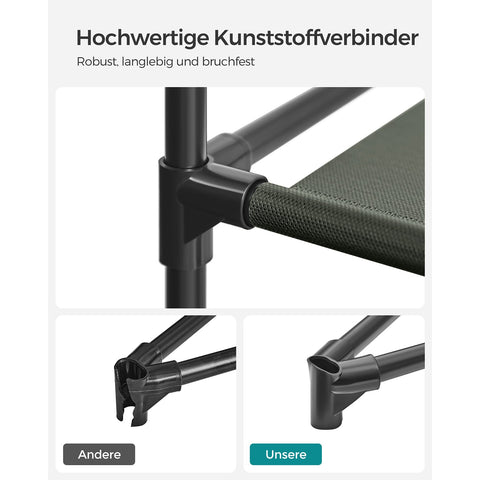 Rootz Fabric Cabinet - Wardrobe Organizer - Storage Unit - Non-Woven Fabric - Metal Tube - PP Plastic Connector - Sage Green - 45cm x 150cm x 175cm