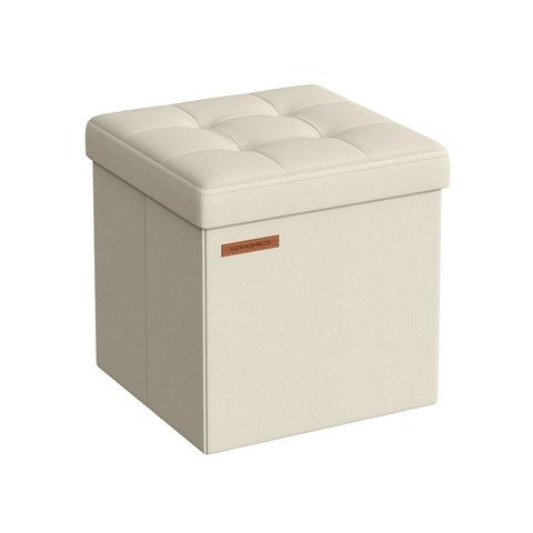 Rootz Seat Chest Ottoman - Storage Stool - Footrest - MDF Upholstered - 30cm x 30cm x 30cm