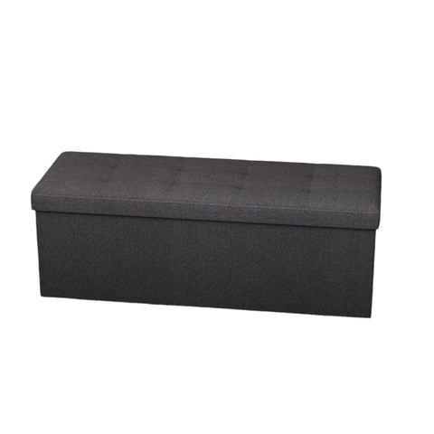 Rootz Storage Seat Chest - Ottoman - Storage Bench - Max 300kg Capacity - Linenimity Fabric - 110cm x 38cm x 38cm
