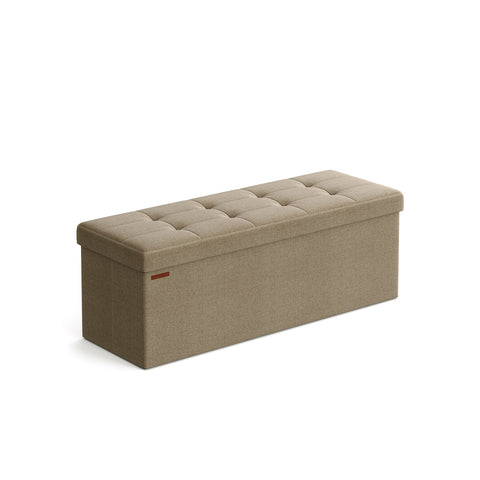 Rootz Upholstered Storage Bench - Ottoman - Hallway Organizer - Medium Density Fiberboard - 38cm x 110cm x 38cm