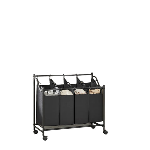 Rootz Rollable Laundry Basket - Laundry Collector - Clothes Organizer - Durable & Space-Saving - 87.5cm x 38.5cm x 67-81cm