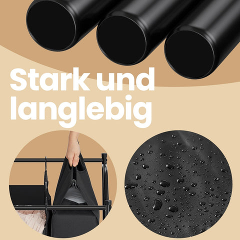 Rootz Rollable Laundry Basket - Laundry Collector - Clothes Organizer - Durable & Space-Saving - 87.5cm x 38.5cm x 67-81cm