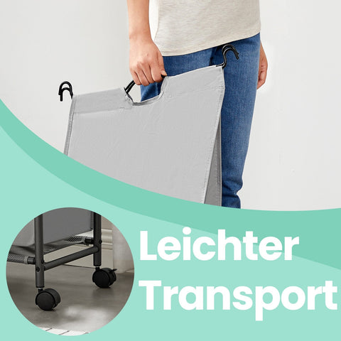 Rootz Laundry Collector with Wheels - Laundry Basket - Clothes Sorter - Durable & Stable - 87.5x38.5x(67-81)cm