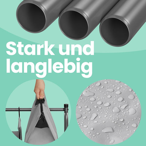 Rootz Laundry Collector with Wheels - Laundry Basket - Clothes Sorter - Durable & Stable - 87.5x38.5x(67-81)cm