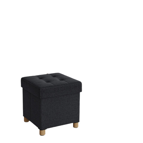 Rootz Seat Stool with Storage Space - Foldable Bench - Small Ottoman - High Resilience - 38 x 38 x 40 cm