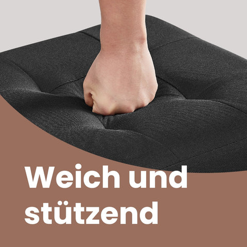 Rootz Seat Stool with Storage Space - Foldable Bench - Small Ottoman - High Resilience - 38 x 38 x 40 cm