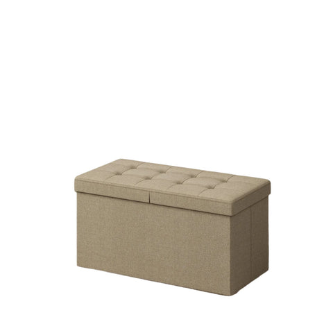 Rootz Foldable Seat Chest - Storage Box - Storage Bench - Space-Saving - 38cm x 76cm x 38cm
