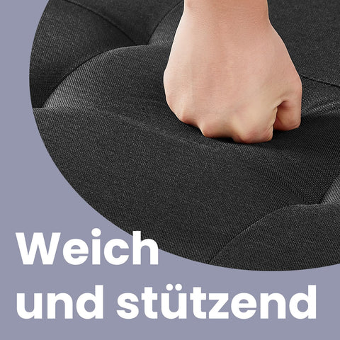 Rootz Seat with Storage - Seat Chest - Ink Black Bench - Highly Elastic Foam - 38 x 76 x 38 cm MDF