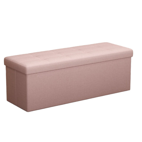 Rootz Seat Chest with Storage - Seat with Storage - Seat Organizer - Highly Elastic Foam - 38cm x 110cm x 38cm - Pink