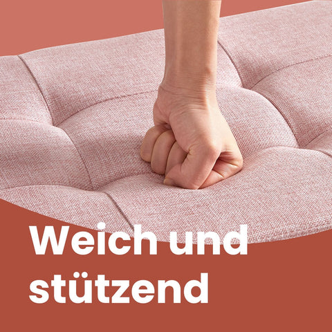 Rootz Seat Chest with Storage - Seat with Storage - Seat Organizer - Highly Elastic Foam - 38cm x 110cm x 38cm - Pink