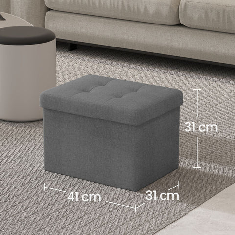 Rootz Seat Stool Bench - Storage Solutions - Space-Saving Organizer - 32L Capacity - 31 x 41 x 31 cm