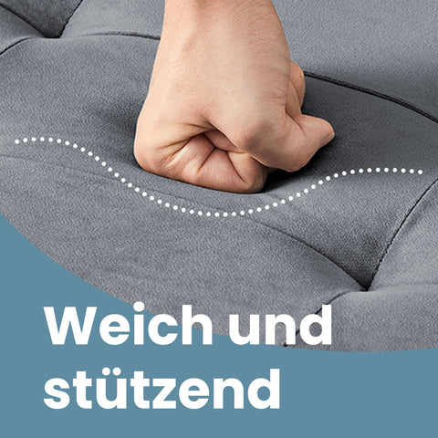 Rootz Velvet Storage Seat - Foldable Seating Chest - Ottoman Bench - 89L Capacity - 38 x 76 x 38 cm