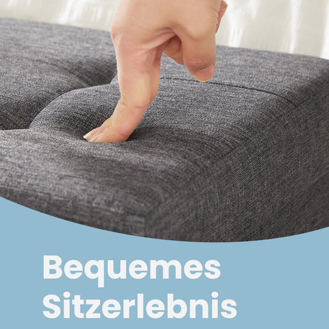 Rootz Foldable Seat Chest - Storage Box - Seat with Storage - 80L Capacity - 76x38x38cm - Max 300kg - Linen Like Cover - Ideal for Home Use