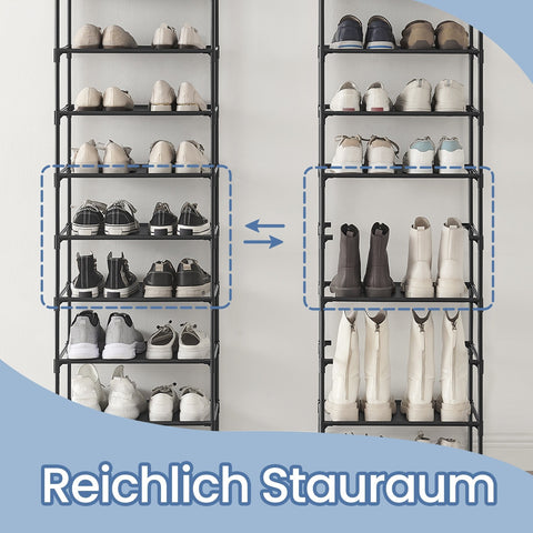 Rootz 10 Level Shoe Rack - Shoe Storage - Shoe Shelf – Space-Saving Design – 45x28x173cm