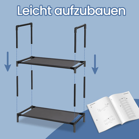 Rootz 10 Level Shoe Rack - Shoe Storage - Shoe Shelf – Space-Saving Design – 45x28x173cm