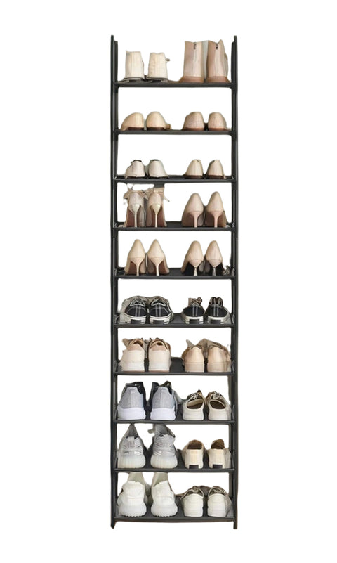 Rootz 10 Level Shoe Rack - Shoe Storage - Shoe Shelf – Space-Saving Design – 45x28x173cm