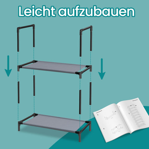 Rootz 10-Level Shoe Rack - Shoe Organizer - Footwear Shelf - Space Saving - 28cm x 45cm x 173cm