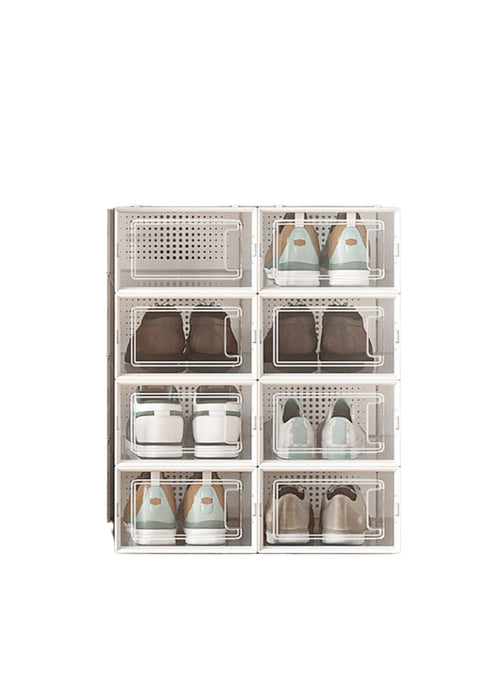 Rootz 8 Series Shoe Box Set - Plastic Shoe Organizer - Shoe Storage - Chaos Free - 33.3 x 23 x 14 cm