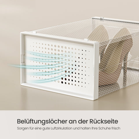 Rootz 8 Series Shoe Box Set - Plastic Shoe Organizer - Shoe Storage - Chaos Free - 33.3 x 23 x 14 cm