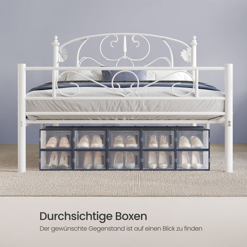 Rootz 18 Set Shoe Boxes - Plastic Shoe Organizer - Storage Containers - Space-Saving - 33.5cm x 23.2cm x 14.3cm