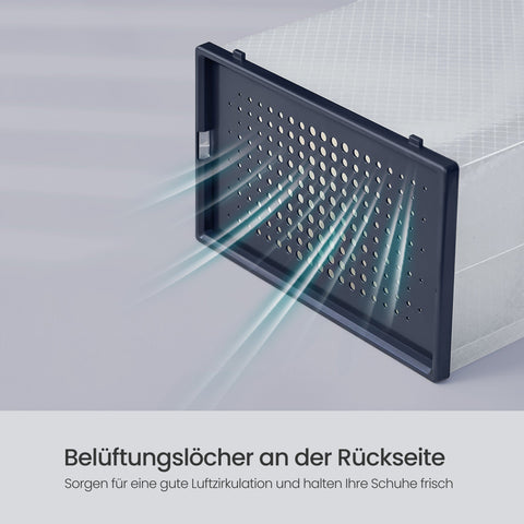 Rootz 18 Set Shoe Boxes - Plastic Shoe Organizer - Storage Containers - Space-Saving - 33.5cm x 23.2cm x 14.3cm