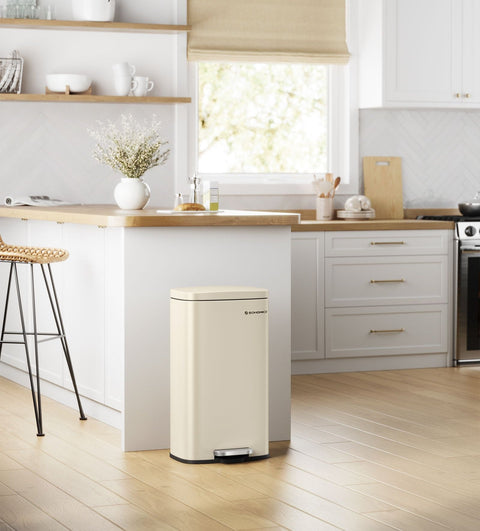 Rootz Trash Can - Garbage Bin - Soft-Close Lid - Inner Bucket - 40cm x 30cm x 50cm