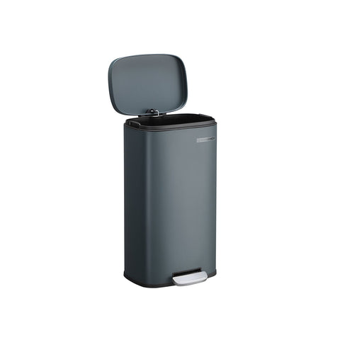 Rootz 30L Pedal Trash Can - Waste Bin - Garbage Can - Airtight Seal - Hygienic - Puppy and Child Safe - Steel and Plastic - 35cm x 23.8cm x 63cm
