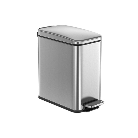 Rootz Silver Cosmetic Bin - Makeup Organizer - Beauty Storage - Steel Outer Container - PP Plastic Inner Bucket - ABS Plastic Base - 38.4cm x 17cm x 35cm - 10L Capacity - 1.9kg - 29.2cm x 16cm x 30.4cm Inner Bucket Size