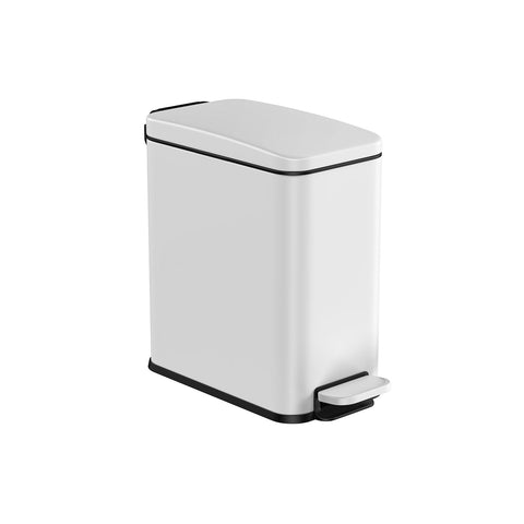 Rootz 10L Cosmetic Bin - Waste Bin - Trash Can - Steel Body - PP Plastic Liner - 38.4cm x 17cm x 35cm - Ideal for Bathrooms and Kitchens
