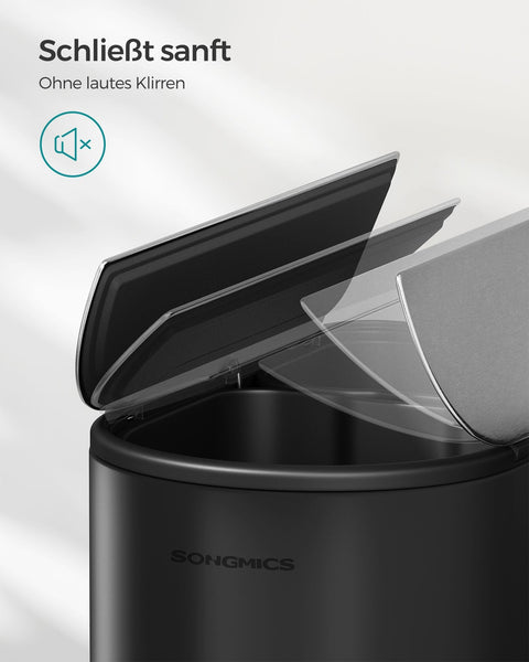 Rootz Waste Separation System 2 Compartments - Recycling Bin - Steel Construction - PVC Inner Liner - 30L and 20L - 49cm x 29cm x 64cm