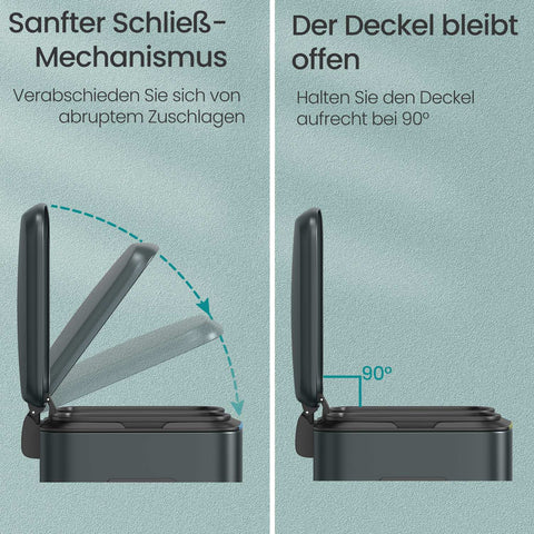 Rootz DashCan 2x20L Garbage Separation System - Waste Bin - Metal Waste Bin - Dual Compartment - 44.4cm x 40.8cm x 60.2cm