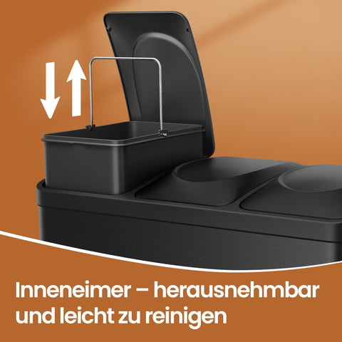 Rootz Garbage Separation Kitchen System - Waste Bin - Trash Can - Space-Saving - 60.5 x 40.5 x 48.5 cm