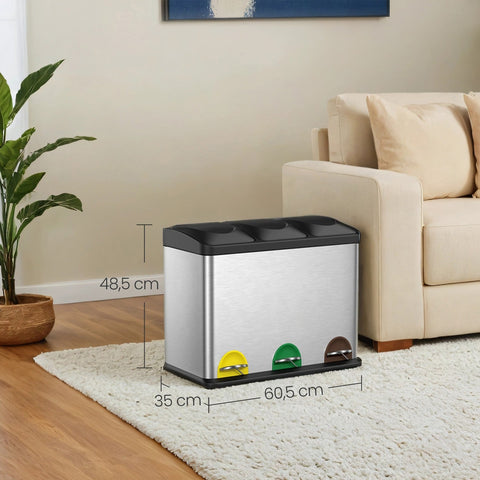 Rootz Garbage Separation System - Kitchen Waste Bin - Recycling Bin - Eco-friendly - 60cm x 48cm x 33cm