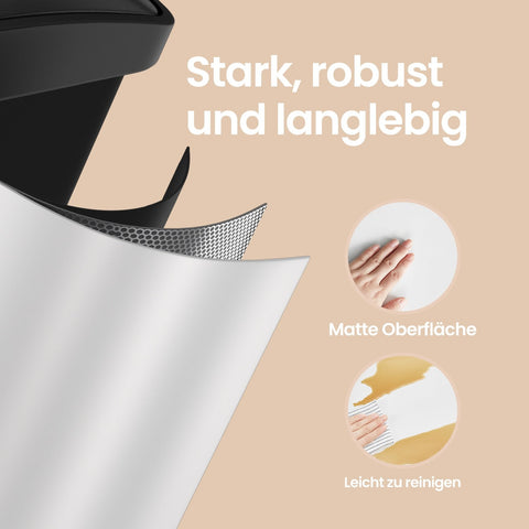 Rootz Garbage Separation System - Waste Bin - Kitchen Bin - 45L Capacity - Steel & Plastic - 60.5 x 40.5 x 48.5 cm