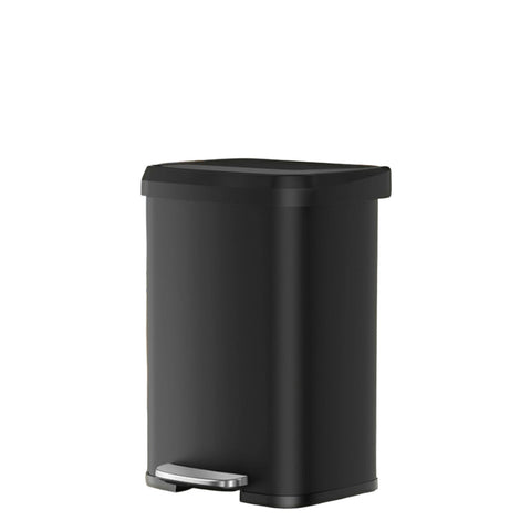 Rootz Black Waste Container - Trash Bin - Garbage Can - Space-Saving Design - 40.5cm x 38.1cm x 58.6cm