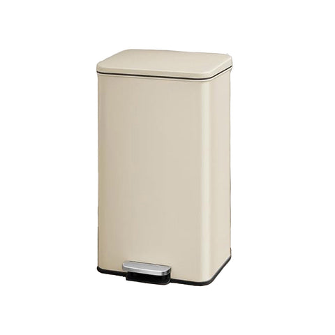 Rootz White Steel Mull Container - Trash Bin - Waste Receptacle - Durable Design - 34.8cm x 32.1cm x 55.7cm