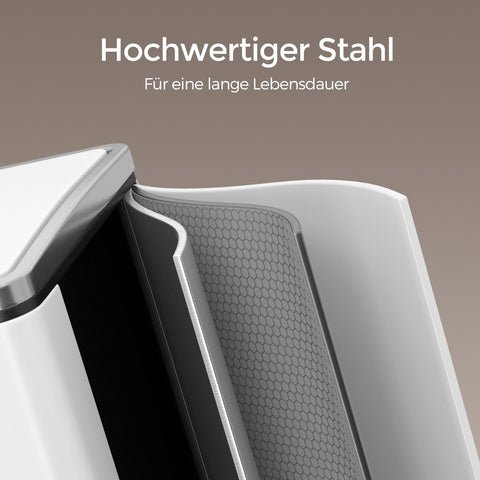 Rootz 3 Compartment Pedal Bin - Trash Can - Recycling Bin - Hygienic Waste Sorting - 61.5 x 31.5 x 56 cm