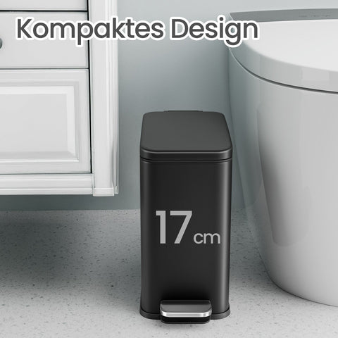 Rootz Black Cosmetic Bucket - Beauty Bin - Makeup Container - Durable & Compact - 38.4cm x 17cm x 35cm