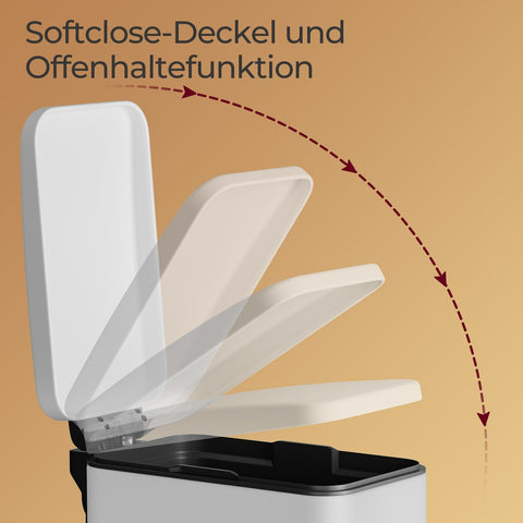 Rootz Cosmetic Bucket - Trash Bin - Waste Container - Compact Design - 38.4 x 17 x 35 cm