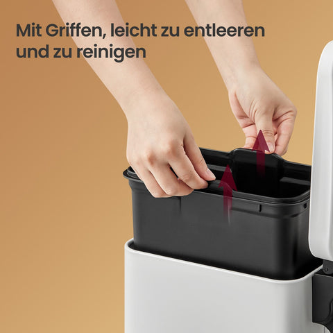 Rootz Cosmetic Bucket - Trash Bin - Waste Container - Compact Design - 38.4 x 17 x 35 cm