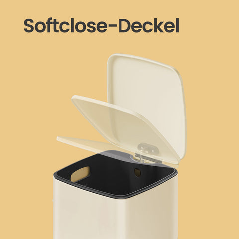 Rootz 30L Pedal Waste Bucket - Kitchen Bin - Trash Can - Convenient Foot Pedal - 34 x 28.5 x 54.4 cm